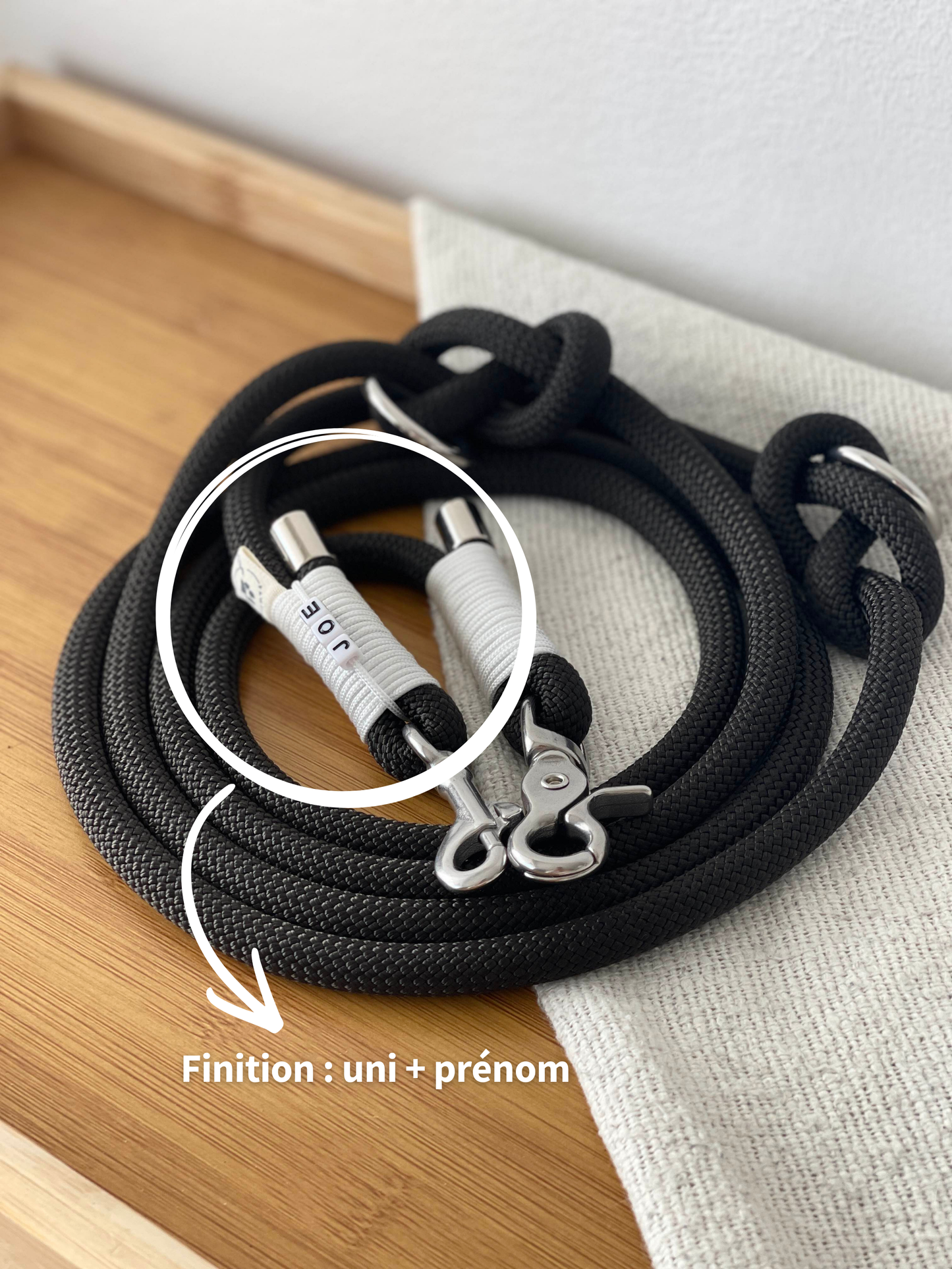 Laisse multiposition en nylon personnalisée
